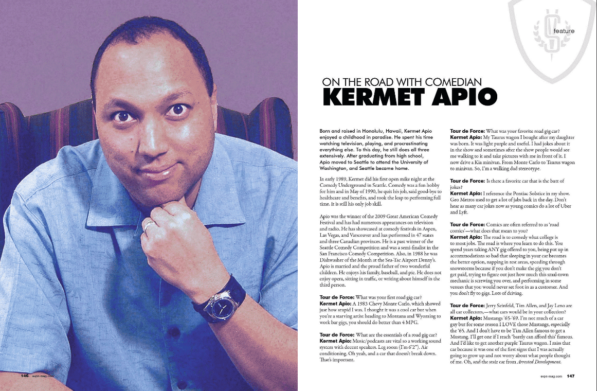 Cars & Comedy, on the Road with Comedian Kermet Apio